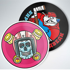 Круглые виниловые наклейки