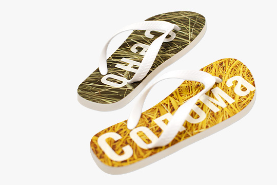 Печать на шлепанцах (сланцах)